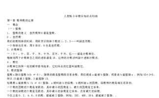 1級人教版數(shù)學(xué)基礎(chǔ)知識