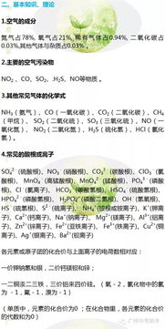 化學(xué)基礎(chǔ)知識必備大全初中