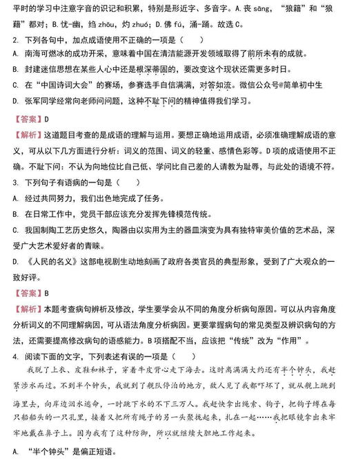 作業(yè),分層,基礎(chǔ)知識(shí),語(yǔ)文