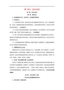 文化生活基礎(chǔ)知識(shí)點(diǎn)歸類整理