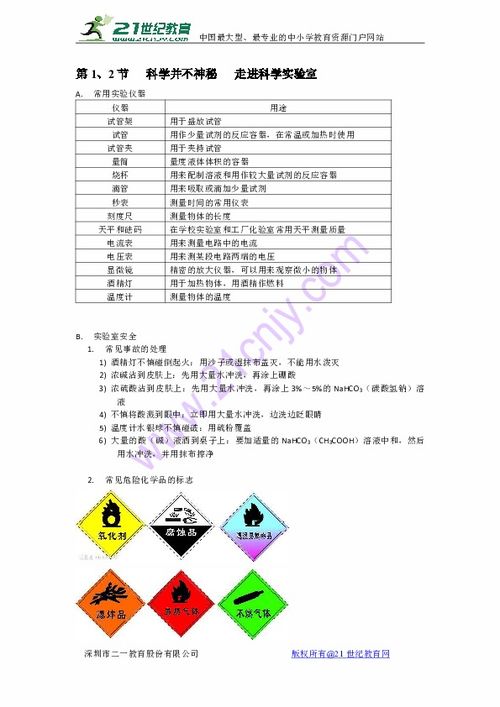 浙教版初中科學(xué)基礎(chǔ)知識(shí)