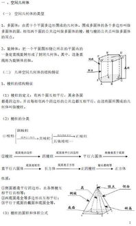 文科立體幾何知識點基礎(chǔ)